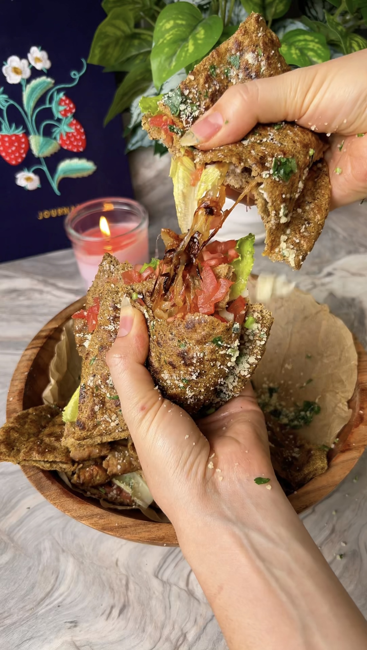 Pan Naan con carne Kafta